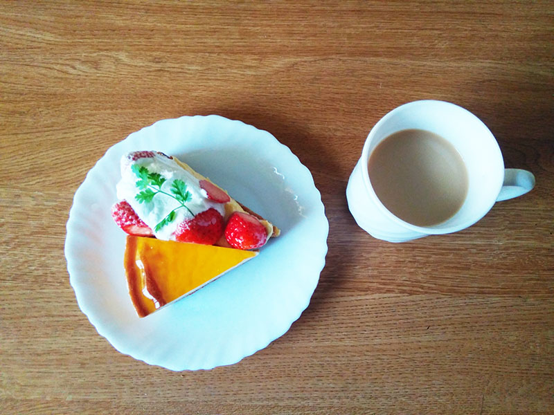 カフェオレでおいしく賞味