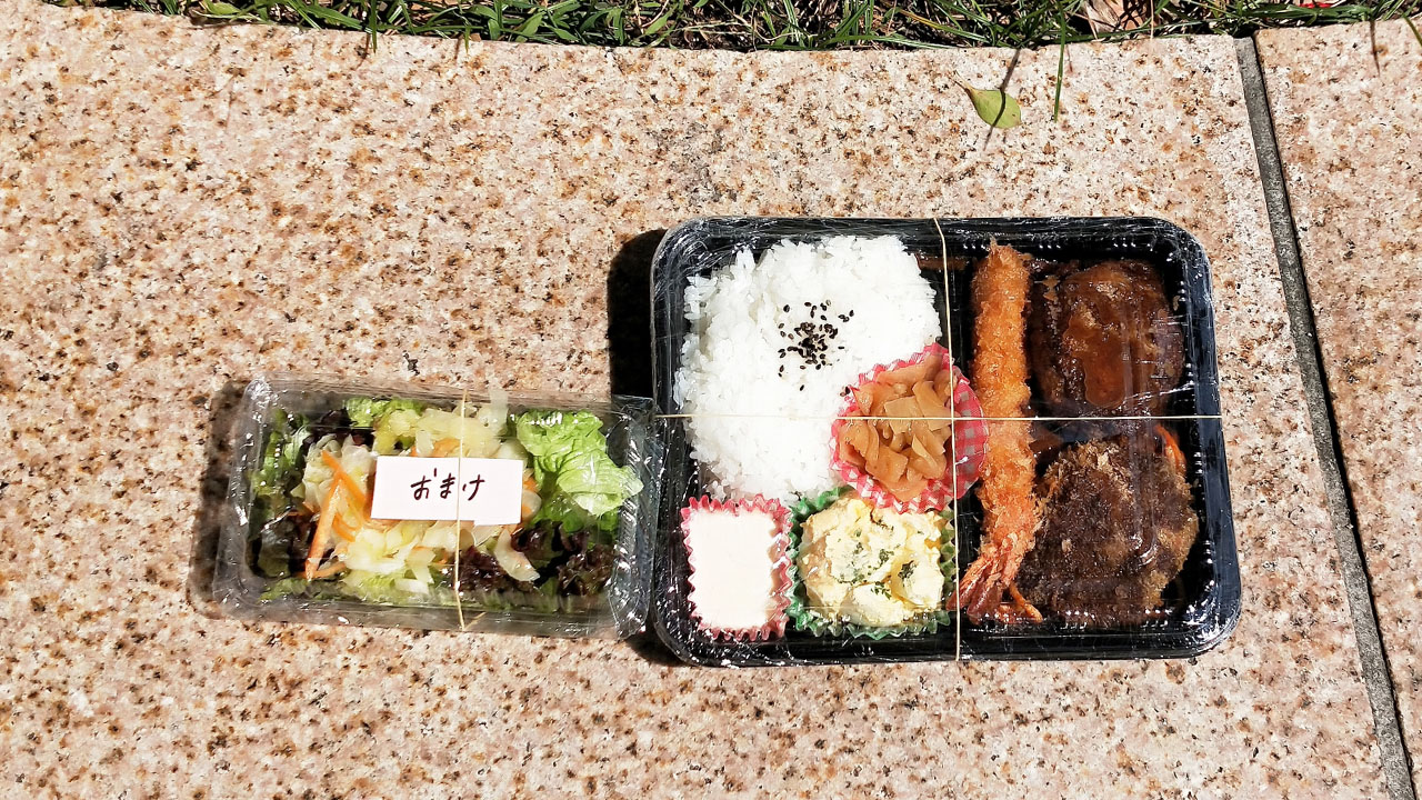 A variety of Japanese bento boxes