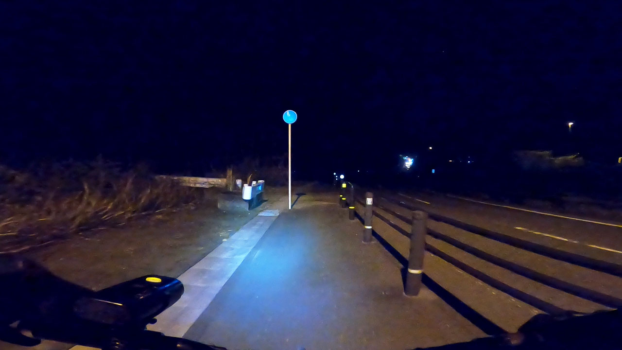 Japanese bicycle with proper front white light and rear red light setup for night riding