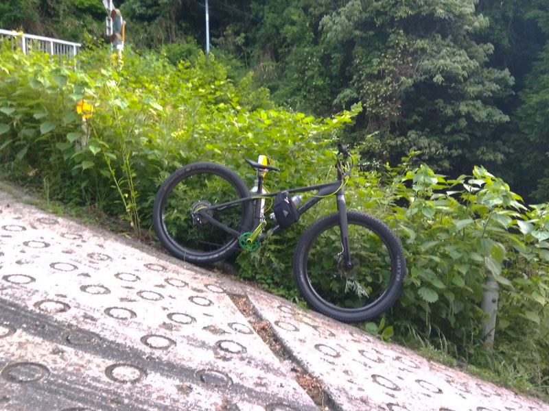 Looking down the steep hairpin curve from above
