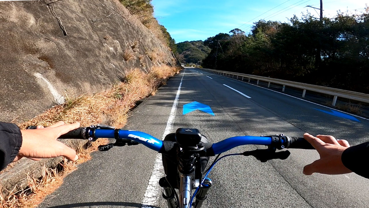 Ise-Shima National Park rolling hills - relentless ups and downs with tunnels, limited ocean views