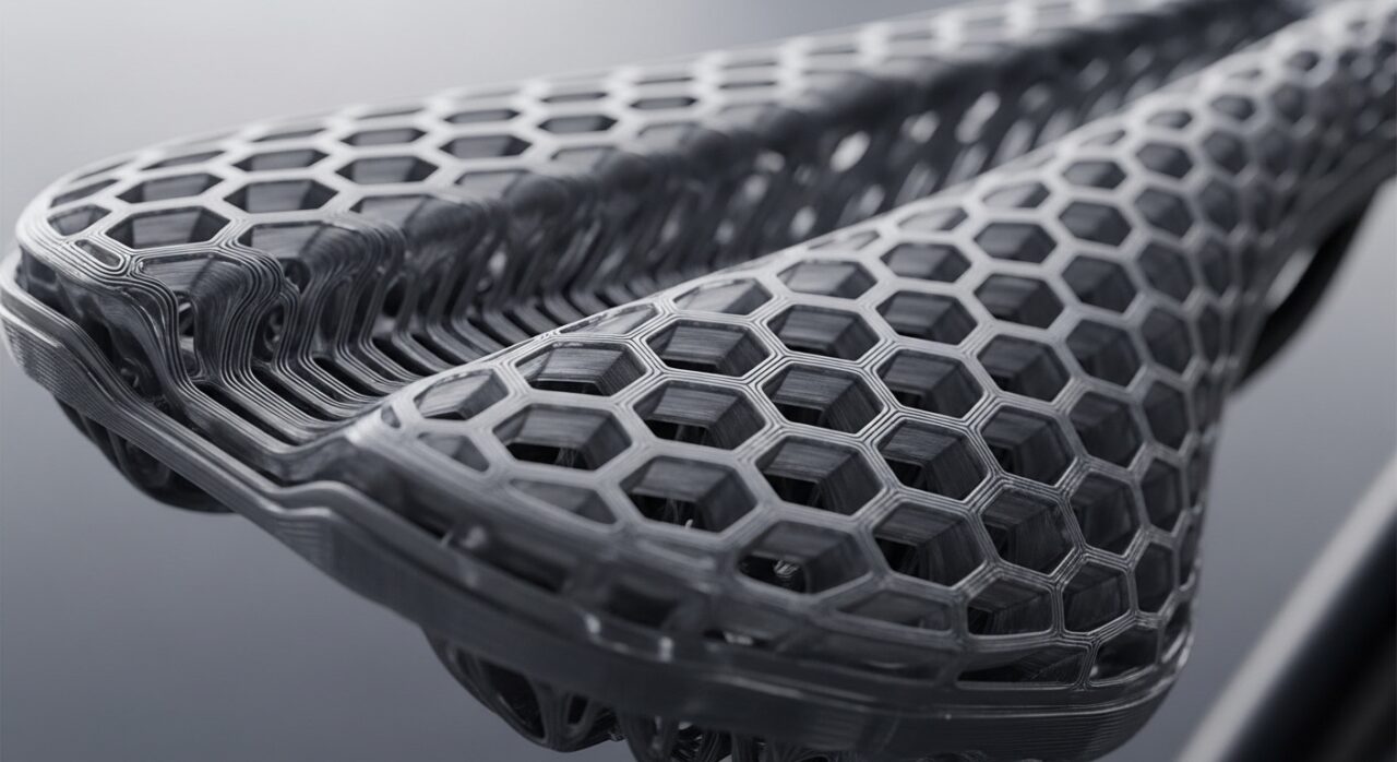 3dプリンタ製のサドル