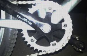 MTBのクランクにセット
