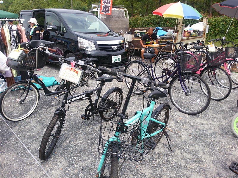 花博フリマで自転車発見 ハマーのミニベロ8000円也