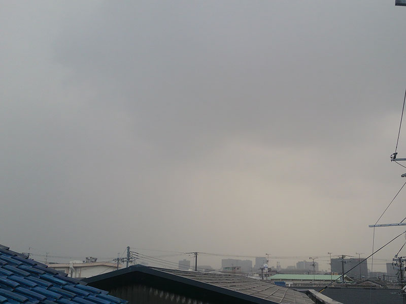 2016月12月9日 大阪市内上空のゲリラ雨