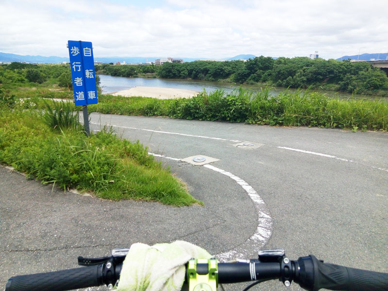 白線沿いに進む