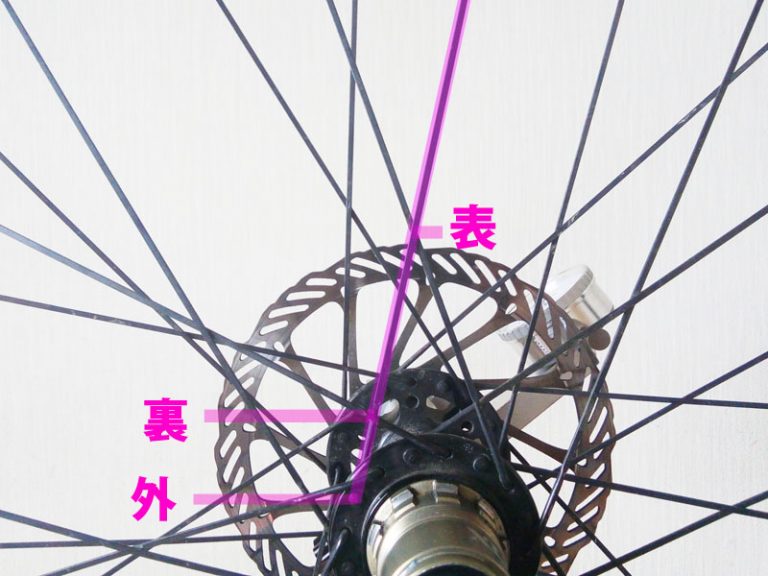 自転車スポーク３本交差張り